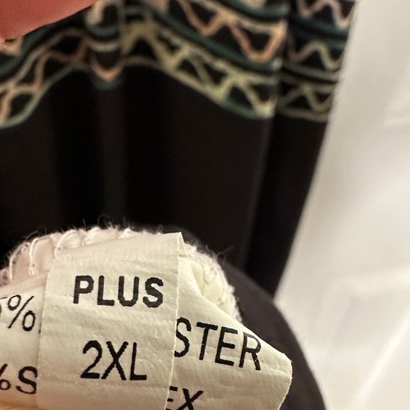 Floral Black Maxi Dress Oversize 2XL Women's Plus Comfy Breathable NWOT - Picture 9 of 10